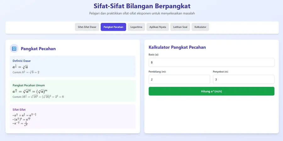 Bentuk Akar dan Pangkat Pecahan: Konversi, Rumus, dan Contoh Soal