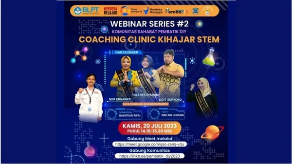 Webinar 2 Sahabat PembaTIK DIY: Coaching Clinic KIHAJAR STEM