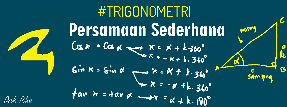 Persamaan Trigonometri Bentuk cosx=a, sinx=a, tanx=a