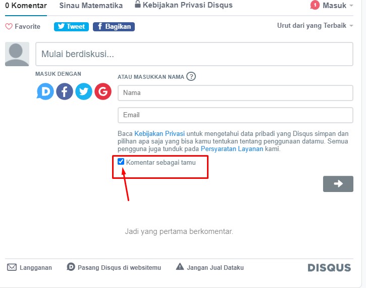 Komentar sebagai Tamu