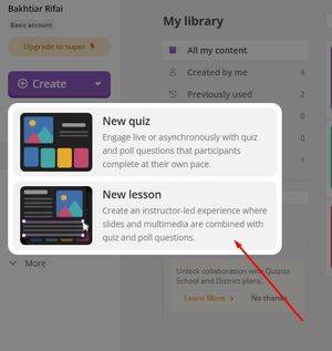 cara buat presentasi quizizz
