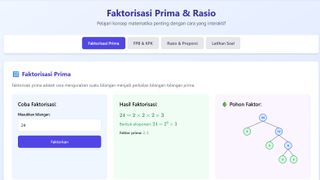 Media Pembelajaran Matematika: Faktorisasi Prima & Rasio