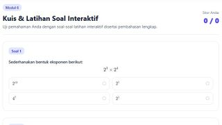 Latihan Soal Dan Penyelesaian Eksponen Kelas 10
