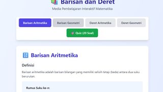 Media Pembelajaran Matematika: Barisan Dan Deret