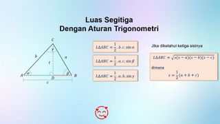 Luas Segitiga Dengan Aturan Trigonometri
