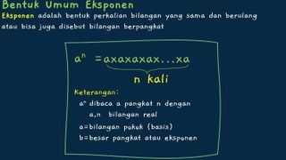 Pengertian Eksponen